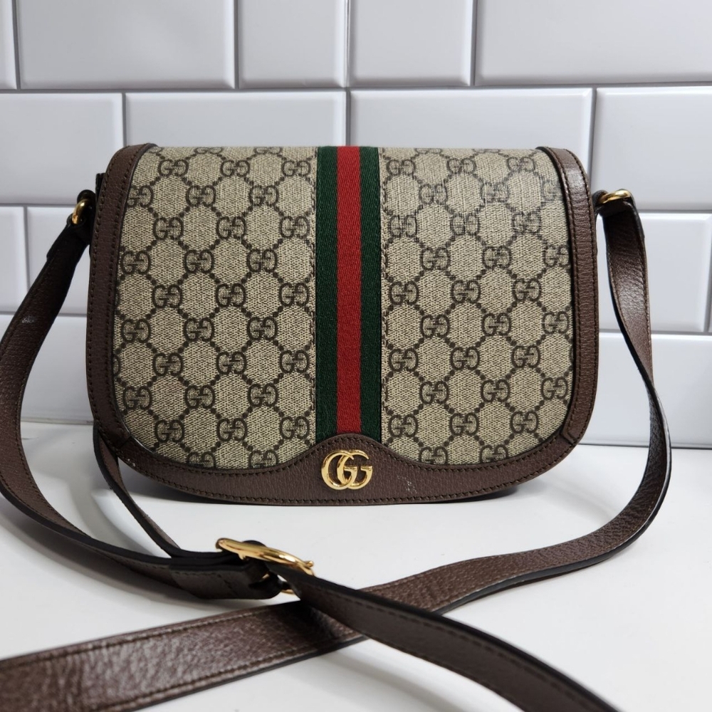 Gucci GG Supreme Canvas Web Ophidia GG Small Crossbody Bag (BAG ONLY)